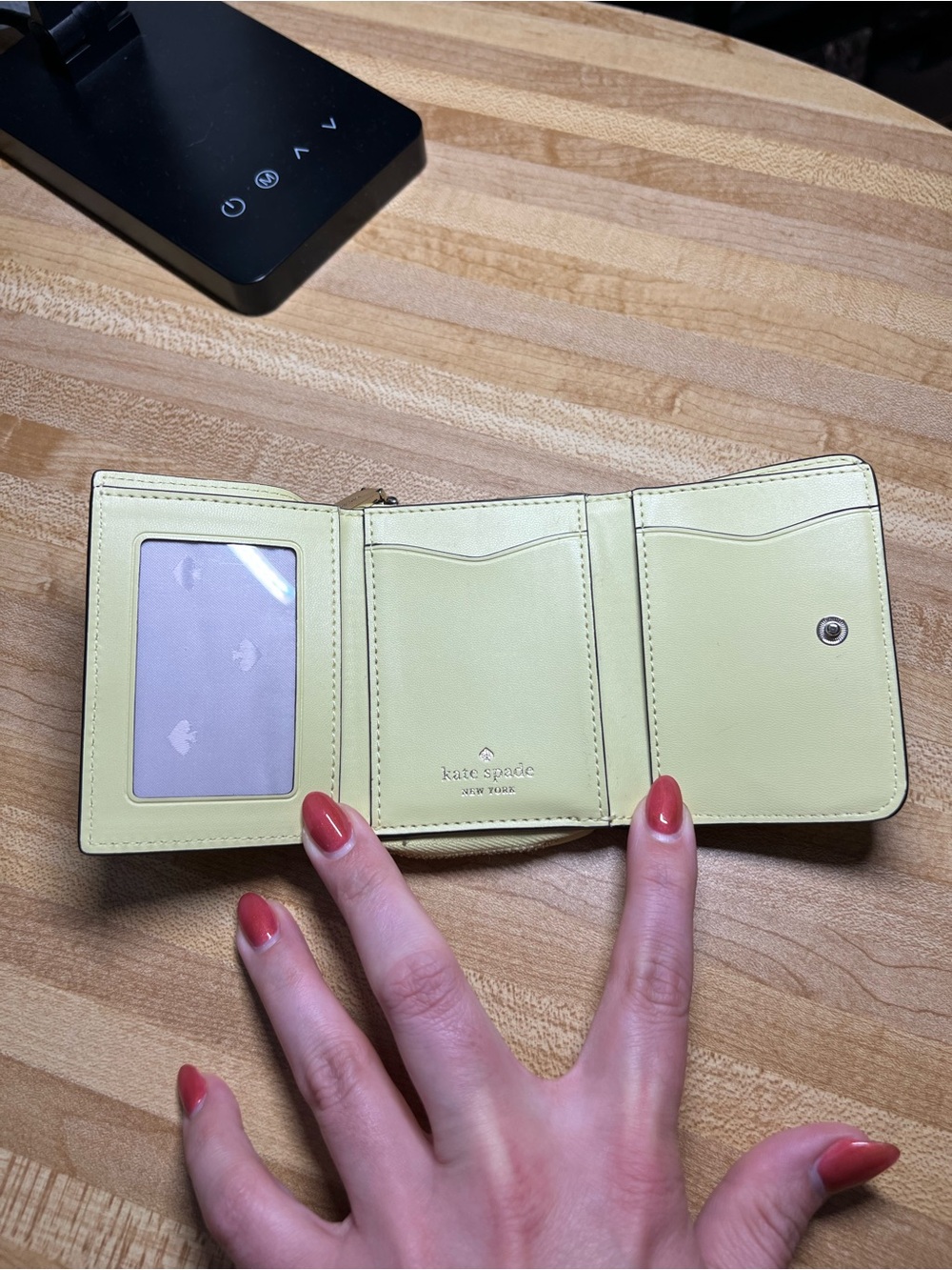 Kate Spade Lemon Yellow Leather Mini Wallet - Picture 5 of 7